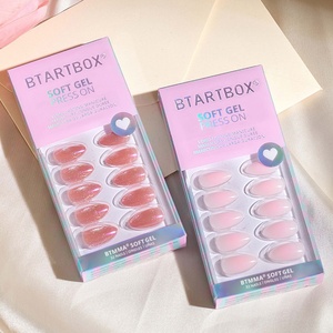 BTARTBOX Uñas Postizas de Lujo Color Rosa Ojo de Gato, Uñas Acrílicas Cortas en Forma de Almendra, Brillantes, Hechas a Mano, Personalizadas, al por Mayor - Product Image 1