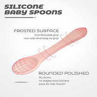 Groothandel Bpa-Vrij Siliconen Servies Set Food Grade Vork En Lepel Voor 0-12 Maanden Baby 'S Kwaliteit Babyvoedingsproducten
