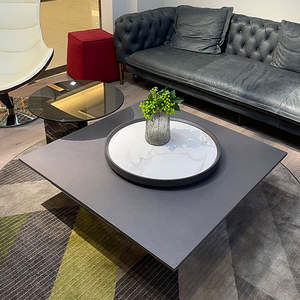 Meuble <span class=keywords><strong>TV</strong></span> à cadre en bois moderne, table basse, mobilier design minimaliste, table basse pour salon, thé, table d'appoint en marbre - Product Image 5