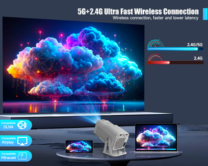 150 Inch <b>Big</b> Screen Pocketable Projector HY320 NTV 390 ANSI 1080P Built-In <b>Speakers</b> Manual Auto Keystone Voice Remote - Product Image 4