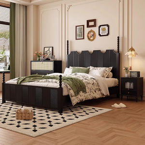 Letto Moderno Personalizzato in Legno Massello 183x214x173cm, Ecologico, Durevole, Stile Vintage, <span class=keywords><strong>Lettino</strong></span> Cinese in Legno - Product Image 3