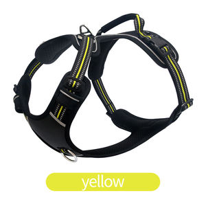 Tali anjing empuk lembut reflektif dapat diatur terbaik untuk anjing besar pegangan latihan kontrol mudah terbuat dari kulit nilon plastik PU - Product Image 5