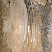 Lustre en verre à pétales de fleurs de luxe moderne, luminaire suspendu romantique à la française pour escalier, villa, salon, hall d'hôtel, décoration