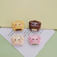 Résine, motifs de dessin animé, biscuits, décoration alimentaire kawaii, breloques mignonnes, cabochons plats en résine pour loisirs créatifs, scrapbooking, embellissement