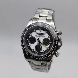 นาฬิกาข้อมือผู้ชายแบบอัตโนมัติพร้อมโลโก้สั่งทำพิเศษ ขนาด 39 มม. กลไก Vk63 คุณภาพสูง พร้อมหน้าปัดแสดงพลังงานสำรองแบบเข็ม - Product Image 3