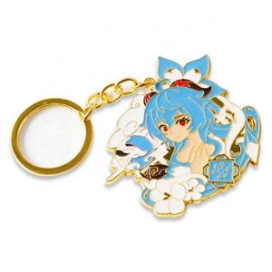 Enamel Zinc Alloy Metal Keychain Custom Logo Designer Cartoon Dog Double Sided Gold/Silver Plated 2.5mm Thickness Promotional - Product Image 5