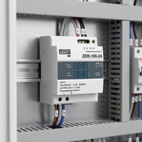 Alimentation à découpage LEYU ZDR-100 100W à montage sur rail DIN avec moniteur de tension numérique 24V 4.2A Transformateur industriel AC/DC
