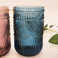 Vintage gobelets verre à vin tasse de luxe personnalisé couleur verrerie fête décoration rétro tournesol motif vin gobelet pour mariage