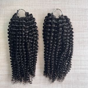 Extensions de cheveux humains bouclés crépus noirs naturels de haute qualité pour tresses au crochet – Vente en gros - Product Image 5