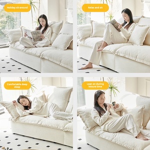 Divano Sezionale Imbottito con Seduta Profonda - Imbottitura in Spugna ad Alta Resilienza e Piuma d'Oca, <span class=keywords><strong>Design</strong></span> Lavabile - Product Image 3