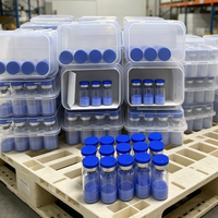 Peptides Lyophilisés, Matière Première Cosmétique, Approvisionnement Direct Usine, Poudre de Peptide GHK-CU Pureté 99%, Flacons de 10mg, 50mg, 100mg, Livraison Rapide