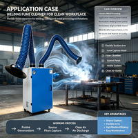 Purificateur de fumées de soudage mobile pour l'extraction des fumées de soudage en atelier, collecteur de fumées