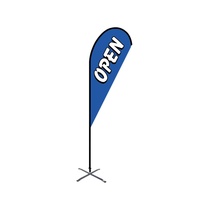 Ensemble de mâts de drapeau en forme de larme personnalisés de 3.5m avec base pour les événements en plein air drapeau de plage drapeaux volants bannières bannière de plage