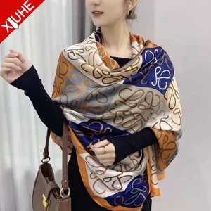 OEM 2025 Custom Satin <strong>Women's</strong> Square <strong>Scarf</strong> 100% <strong>Silk</strong> 53*53cm Floral Jacquard Digital Prints for Summer - Product Image 2