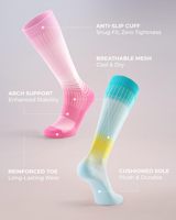 Chaussettes de compression montantes ciblées respirantes pour retarder la fatigue musculaire – Vente en gros de chaussettes de sport