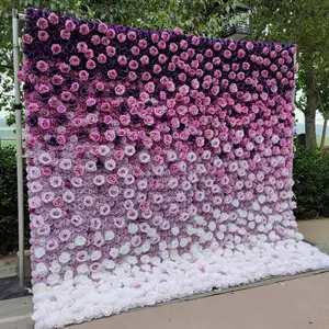HQ-جدار زهور اصطناعي ديكور زفاف مخصص لوحة زهور خلفية جدارية