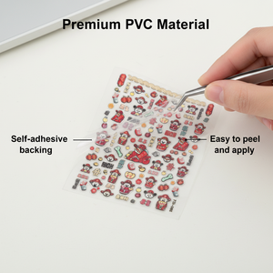 3D embossed bronze-gold nail <b>stickers</b> with three-dimensional patterns for nail art decoration – self-adhesive nail decals - Product Image 2