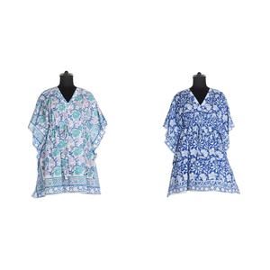 Caftán corto estampado, ropa de fiesta, novedad, India - Product Image 1