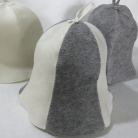Topi Sauna Anti panas wol tebal, topi mandi Surban rambut cepat kering aksesori kamar mandi Sauna