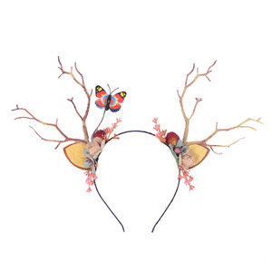 Diadema Navideña con Astas <span class=keywords><strong>de</strong></span> Reno Luminosas, Diadema con Orejas <span class=keywords><strong>de</strong></span> Gato y Bayas Brillantes - Product Image 5