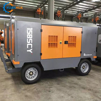 Compresseur d'air rotatif à vis 22 bars 185/450 CFM 3000 PSI, alimenté en courant alternatif, lubrifié et refroidi par air, stationnaire pour plateforme de forage