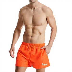 Shorts de Playa para Hombre con Logotipo Personalizado, Color Sólido, Cordón Ajustable, Cintura Media, Secado Rápido - Product Image 3