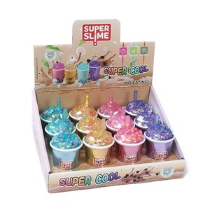 CHENXI New Product Blowing <b>Bubble</b> Funny Putty Slime Multi-color Foam Beads Crystal Mud Bulk Slime for <b>Kids</b> - Product Image 4