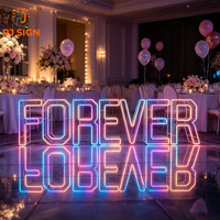 Lettres et chiffres géants lumineux RGB personnalisés en usine, 3 pieds, 4 pieds, pour mariage, anniversaire, fête, décoration d'événements, lettres LED