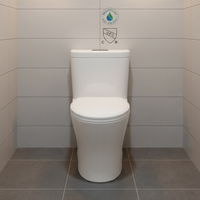 الحديثة الحمام wc الطابق شنت سهلة نظيفة الذاتي نظيفة قطعة واحدة المياه خزانة الحمام سيفون فلاشينغ CUPC مرحاض سيراميك عاء