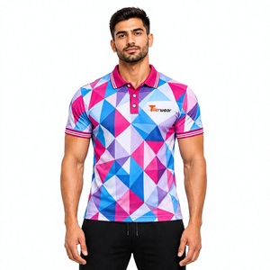 Polo d'équipe personnalisé pour hommes, sublimation, respirant, séchage rapide, vêtements de sport, golf, athlétique, OEM, marque privée, usine - Product Image 1