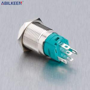 <span class=keywords><strong>Interrupteur</strong></span> à bouton-poussoir momentané à réponse rapide <span class=keywords><strong>12V</strong></span> 16mm IP65 pour la connexion électrique de systèmes d'automatisation de machines industrielles - Product Image 3