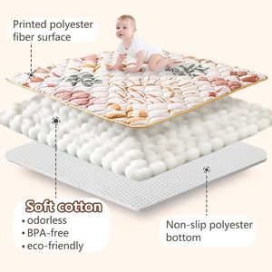 Tapis d'éveil lavable en machine pour bébé, 50x50 cm, avec surface douce au toucher et base antidérapante - Product Image 6