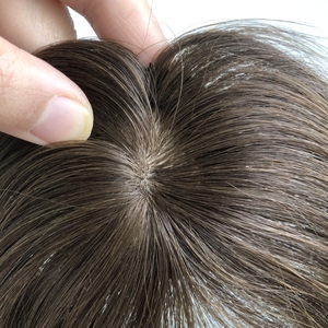 Emeda #4 colore naturale iniezione capelli Topper piccole dimensioni <span class=keywords><strong>5.5</strong></span>*6.5 cm Base di seta - Product Image 4