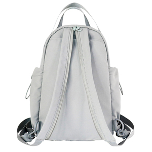 Loxy Lightweight Nylon Gym Backpack with Adjustable Strap and Zipper Closure Modern Casual Style Unisex Gray Water Resistant - Product Image 5