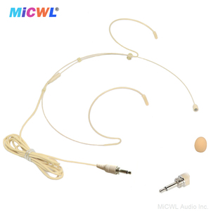 Nouveau Mini double oreille Beige <span class=keywords><strong>casque</strong></span> suspendu pour SK100 G2 G3 G4 ULX SLX BeltPack émetteur 3.5mm Jack TA4F TA3F prise MiCWL HM200 - Product Image 4