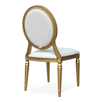 Chaises de restaurant en aluminium blanc de luxe, meubles commerciaux, fournitures d'usine, chaises en métal pour événements de mariage, chaise Louis pour les fêtes