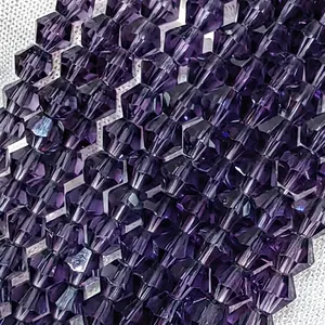 Atacado contas de vidro de alta qualidade 3/4/6mm facetado cristal colorido contas soltas para fazer jóias