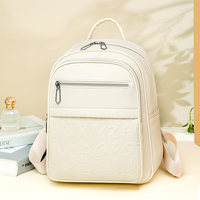 Nouveau sac à dos de style simple aux couleurs bonbons, grande capacité, fermeture éclair, sac à main en cuir PU, sac à dos pour femmes