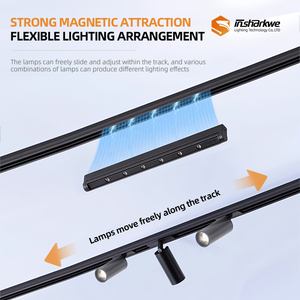 24v 10mm ultra delgado mini sistema de luz de pista magnética para gabinete - Product Image 4