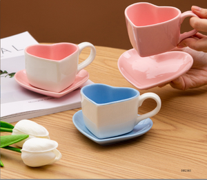Juego de <span class=keywords><strong>Taza</strong></span> y Platillo de Café con Diseño Creativo de Colores, <span class=keywords><strong>Taza</strong></span> de Cerámica, <span class=keywords><strong>Taza</strong></span> de Té Estilo Francés - Product Image 3