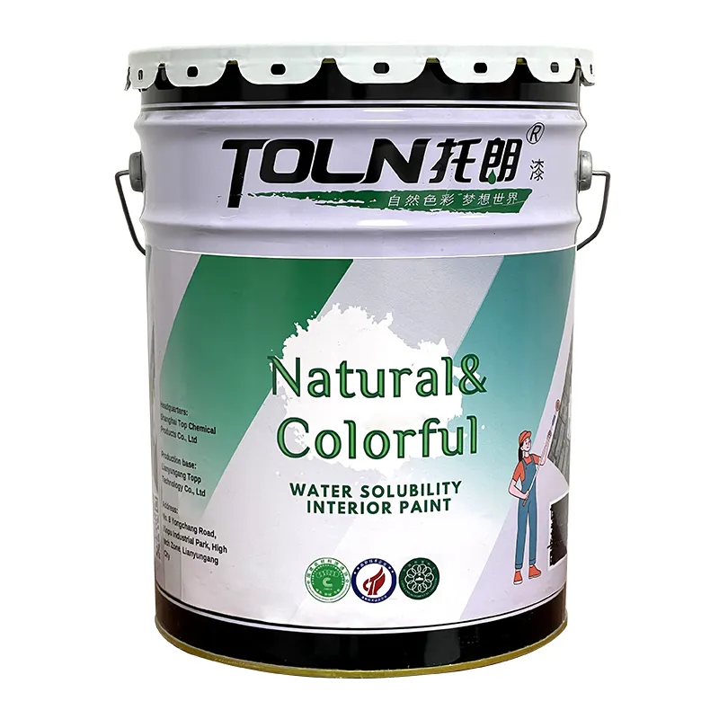 Melhor preço alcalino resistência impermeável semi-brilho tinta acrílica pintura interior