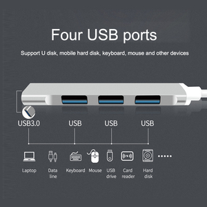 Bộ Chuyển Đổi USB C HUB 3.0 3.1 Tốc Độ Cao Type C 4 Cổng Multi USB Splitter OTG Cho HUAWEI Xiaomi Lenovo Macbook Máy Tính PC - Product Image 3