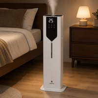 Humidificateur Purificateur d'Air Silencieux à Grande Capacité 10L, Stérilisation Ultrasonique, Idéal pour la Maison, le Salon et la Chambre à Coucher