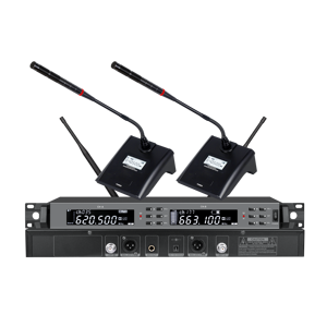 OEM EIF HD-1100 Dual Channel Handheld/Headset/Lavalier/Gooseneck UHF Microphone System for Karaoke Singing Church - Product Image 4
