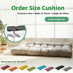 وسادة مقعد خارجية مبطنة سميكة من بايي، غطاء قابل للإزالة والغسل، حشوة فوم مقاومة للماء، تصميم منحني بألوان مخصصة - Product Image 1