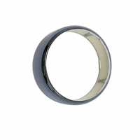 Cincin Dekoratif Berlapis Krom dari Plastik ABS Putih OEM Kustom, Dibuat dengan Cetakan Injeksi untuk Tutup Cangkir, Toleransi 1mm Kelas 104