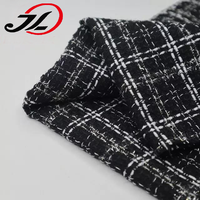 Tissu en polyester tressé argenté de haute qualité, tissu en tweed, tissu en laine pour vêtements