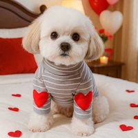 Vêtements et accessoires pour animaux de compagnie : Sweats à capuche pour chats et chiens, Chemises rayées en polyester pour animaux de compagnie, Costumes pour chiots, Tenues pour animaux de compagnie – Collection Automne-Printemps – Vente en gros
