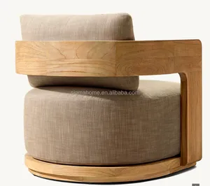 Factory Patio Solid Wood Sofa New Design Classical Teak Solid Wooden Outdoor Furniture Garden Sofa Set