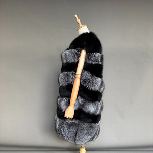 Wholesale Real Fox Fur <strong>Gilet</strong> <strong>Plus</strong> <strong>Size</strong> Women Silver Fox Fur Vest Coat Winter Warm Luxury Fluffy Vest Long <strong>Lady</strong> - Product Image 2
